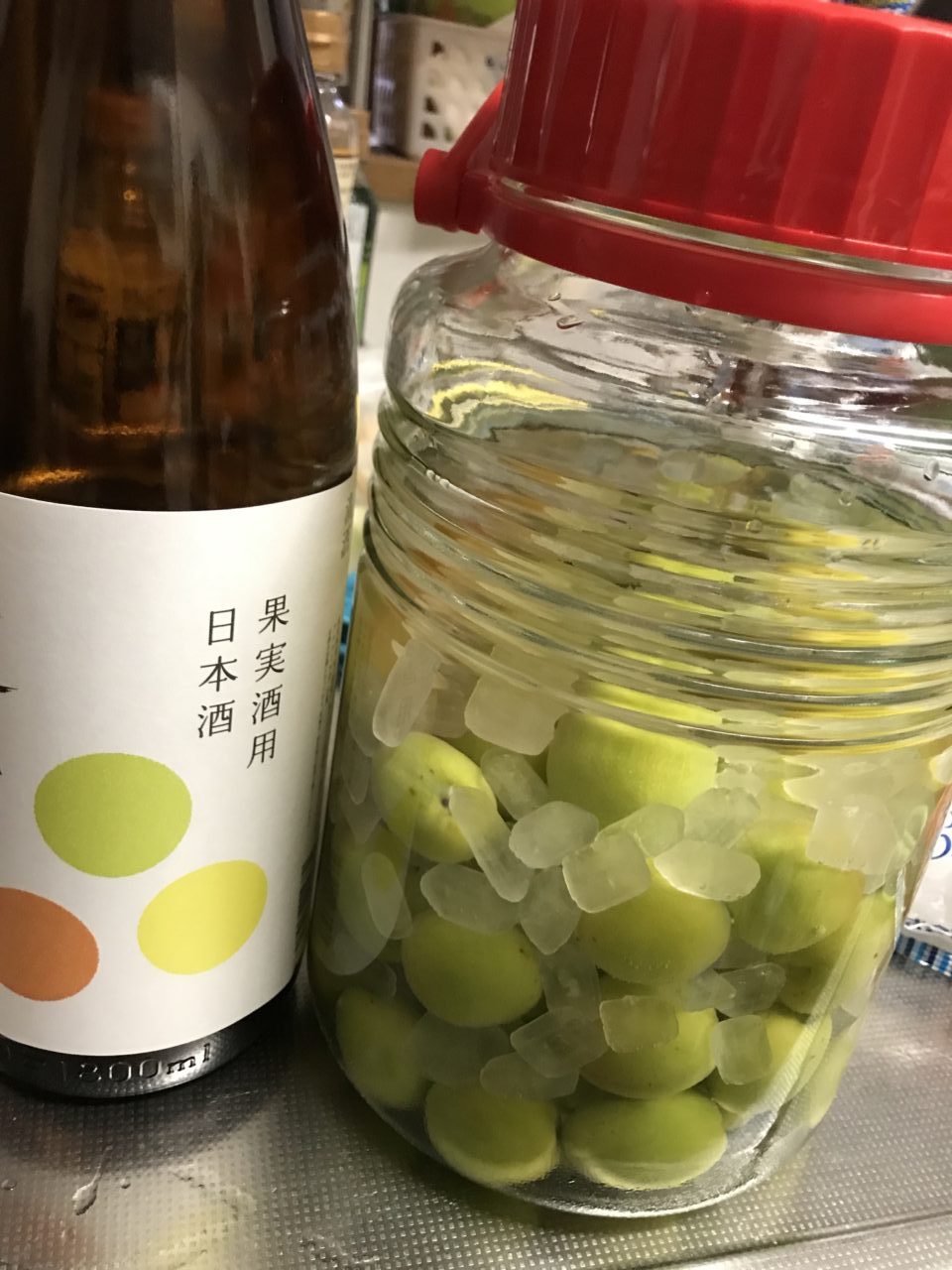 日本酒で梅酒作り