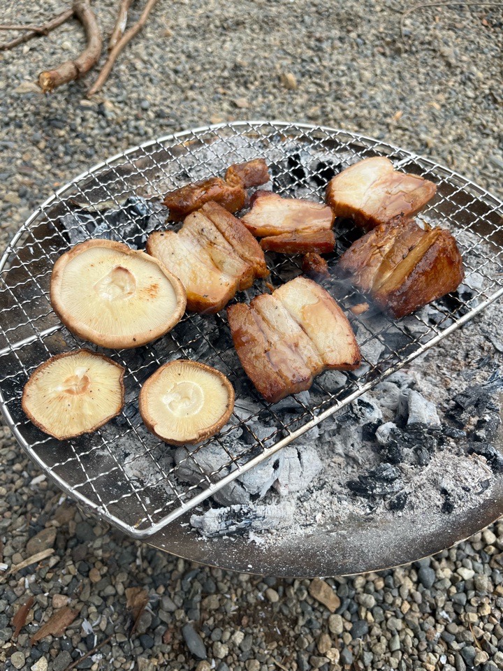焼き豚と椎茸