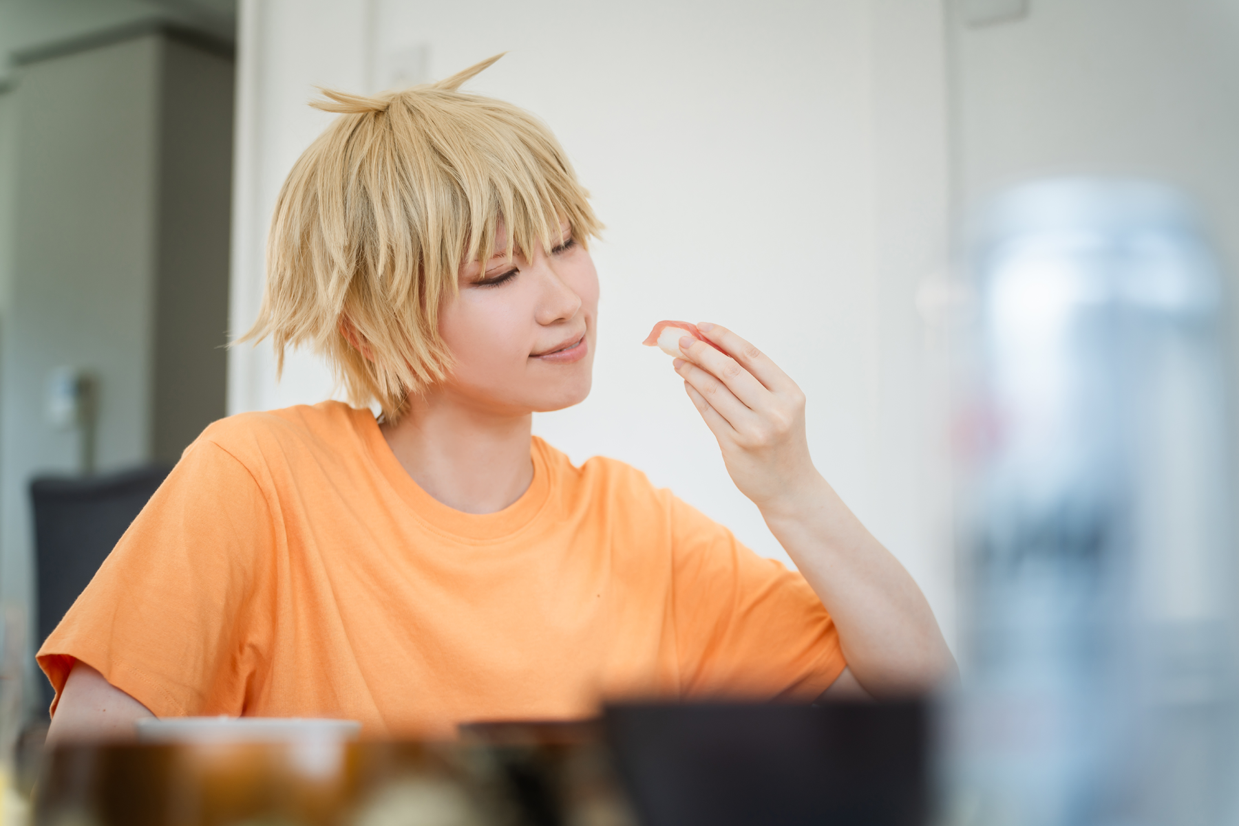 最初に食べるのは寿司