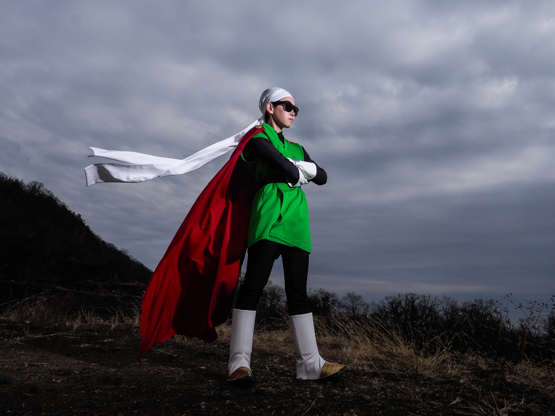 岩船山でグレートサイヤマン1号コスプレ