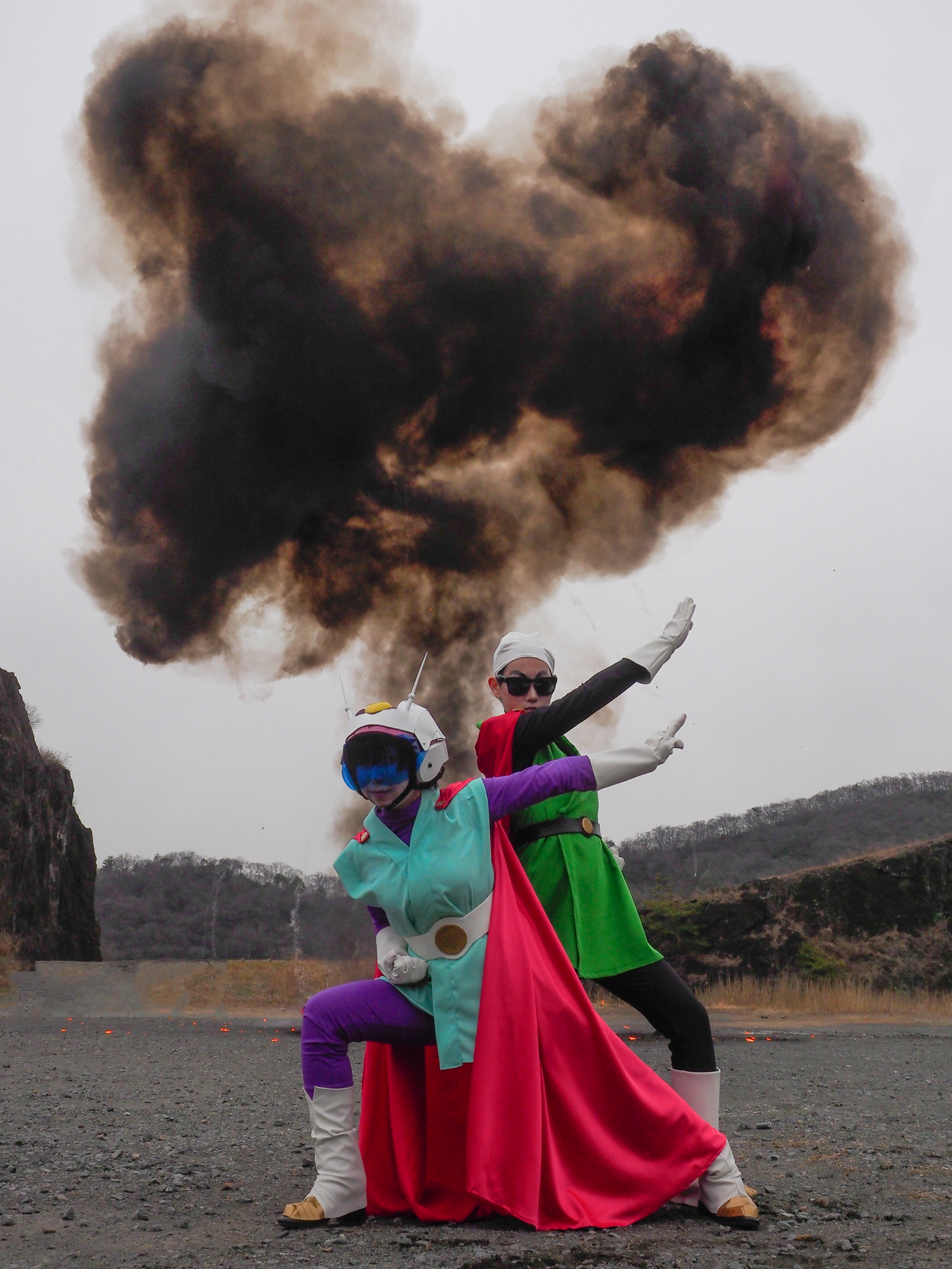 グレートサイヤマンで爆破撮影