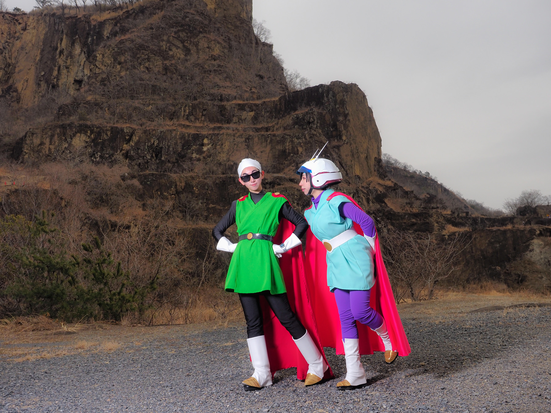 戦いの後で日常に戻る二人