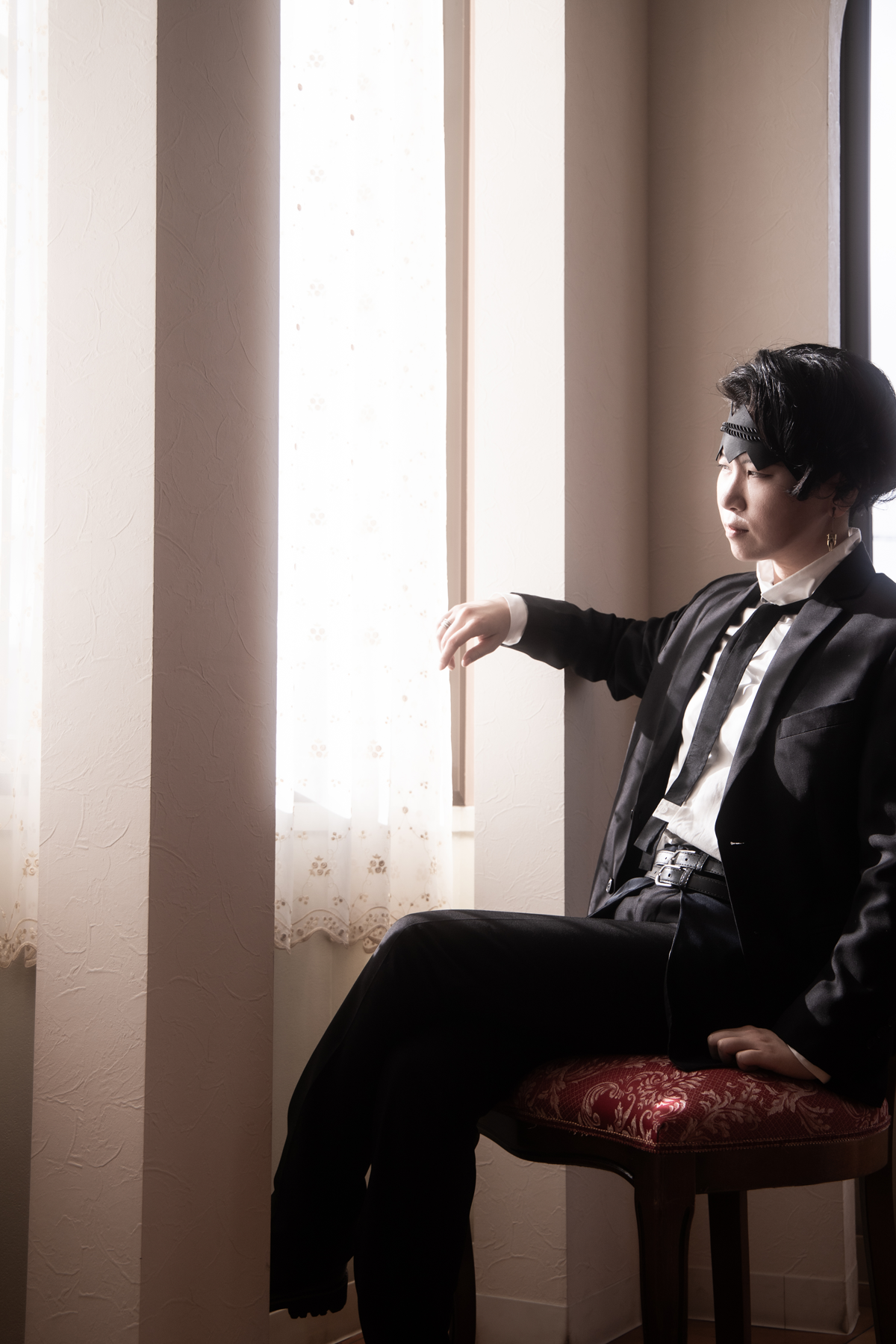 休憩スペースのアーチ壁