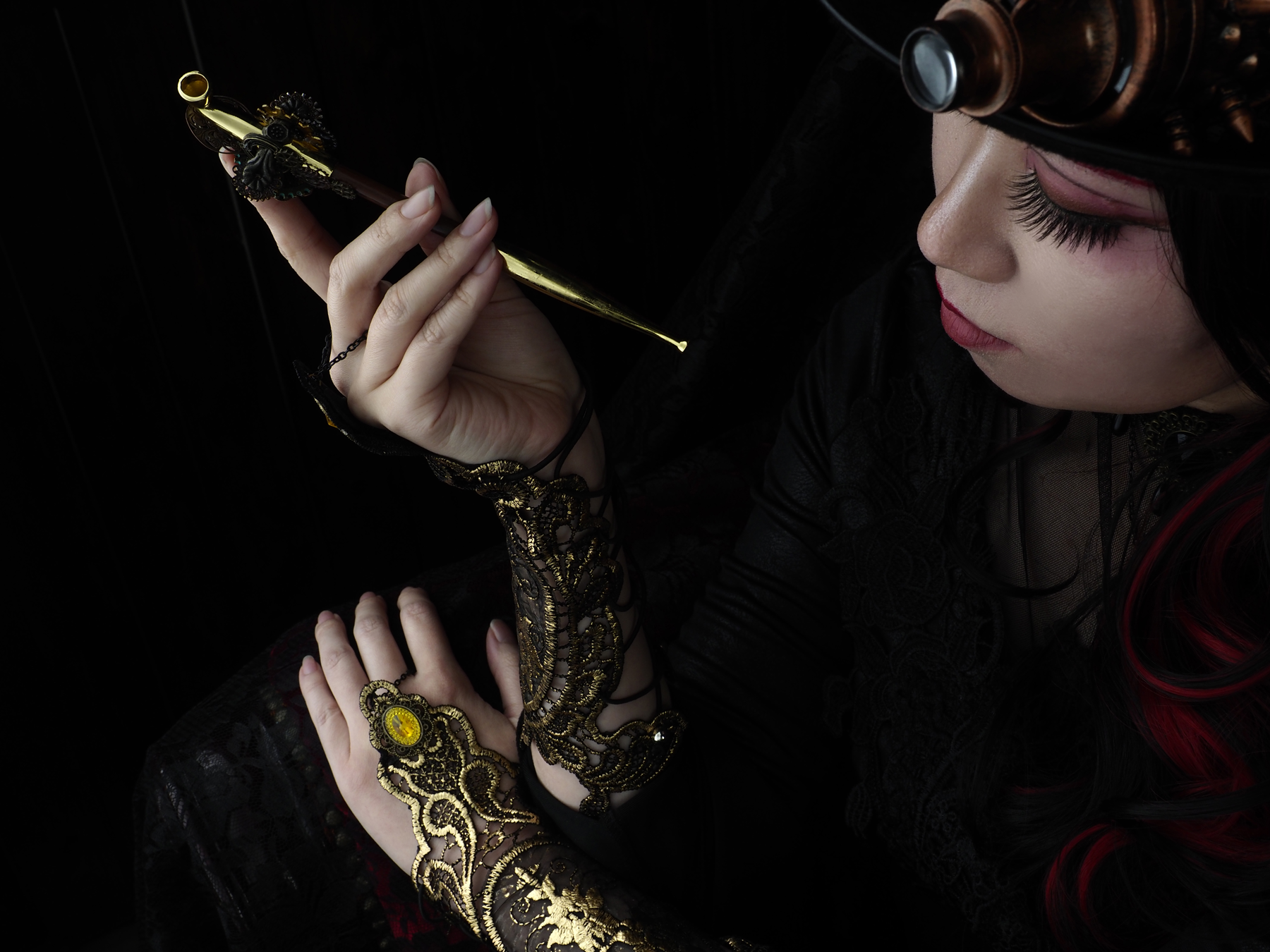 帽子や煙管の部分撮り