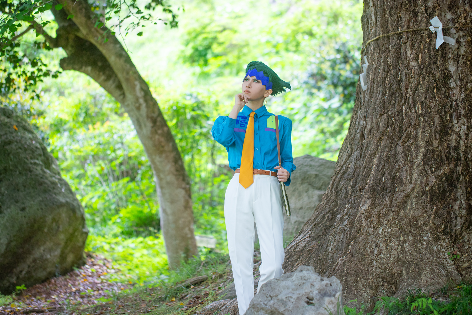 神社を訪れる露伴先生