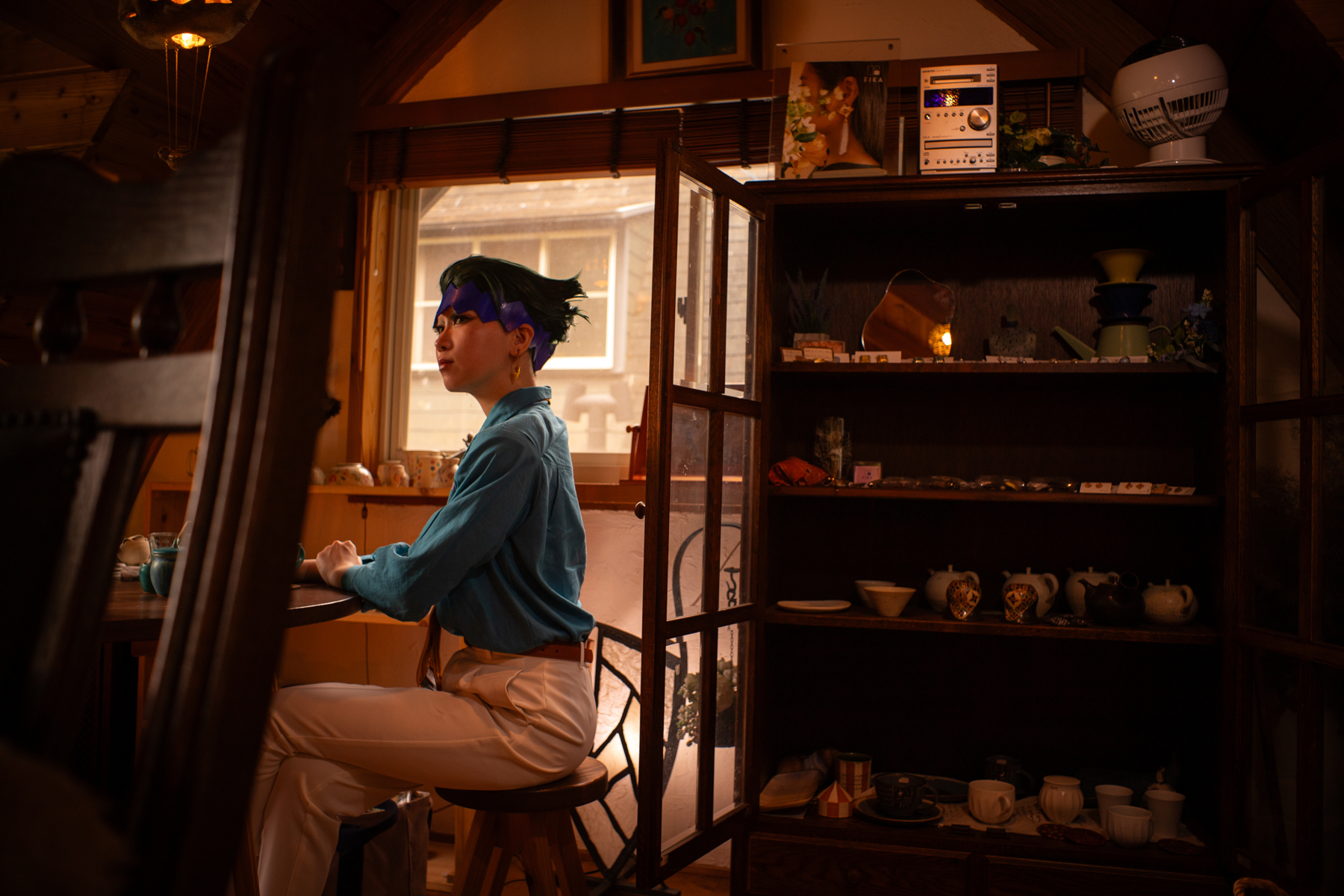 雑貨の展示や販売もしているカフェ