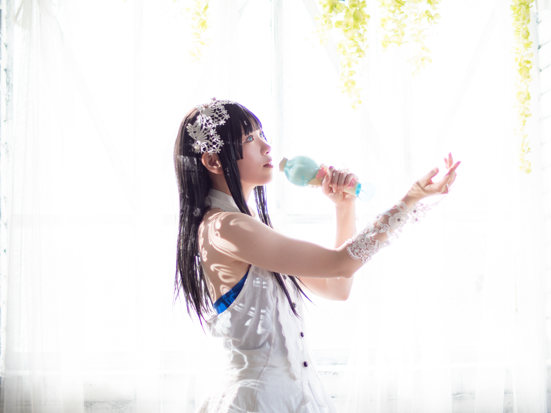 プロジェクターを使った創作アイドルコスプレ撮影