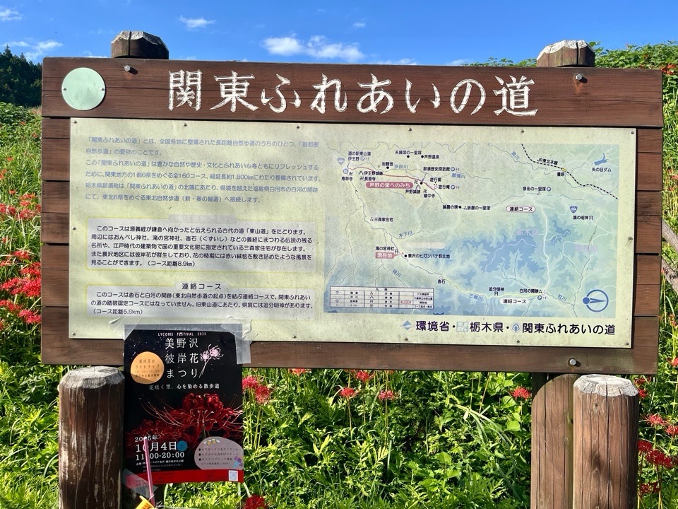 蓑沢彼岸花公園の看板